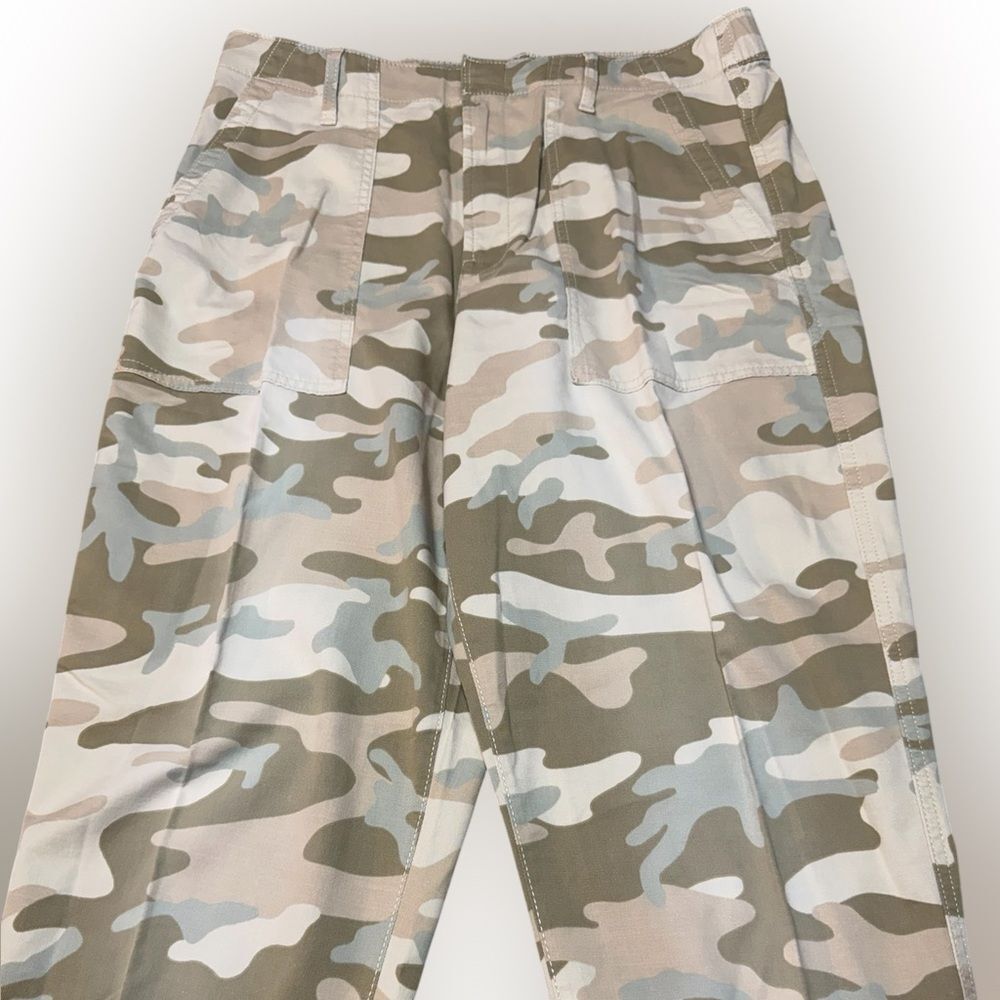 Gap Girlfriend Utility Joggers Light Camo Cargo Pants Size 12 Tall Y2K Aesthetic - Picture 5 of 13